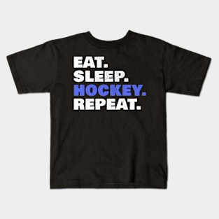 Eat Sleep Hockey Repeat Hockey Kids T-Shirt